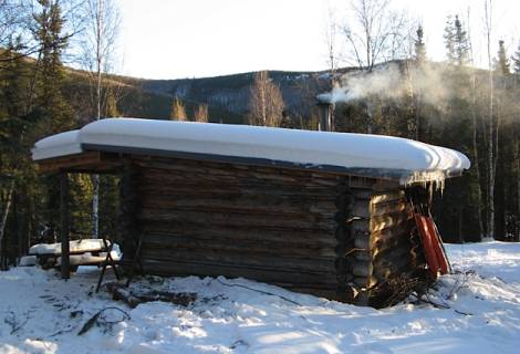 Colorado Crieek cabin in daylight